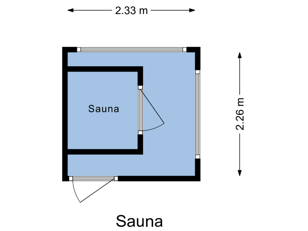 Bekijk plattegrond van Sauna Ruimte van Bloemenstraat 4