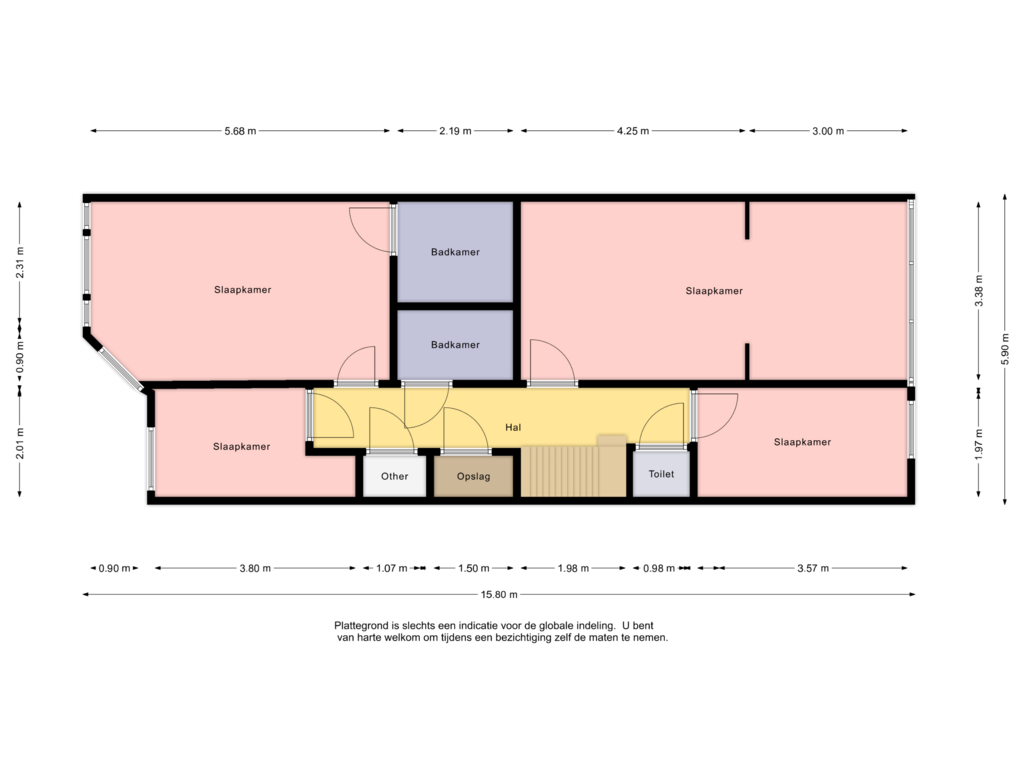 Bekijk plattegrond van 2e verdieping / third floor van Adelheidstraat 62