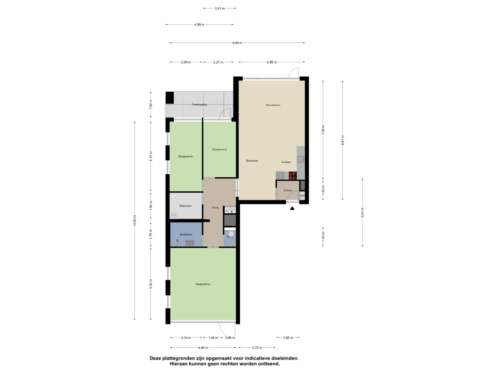 View floorplan of Appartement of Laan van Dick Laan 74