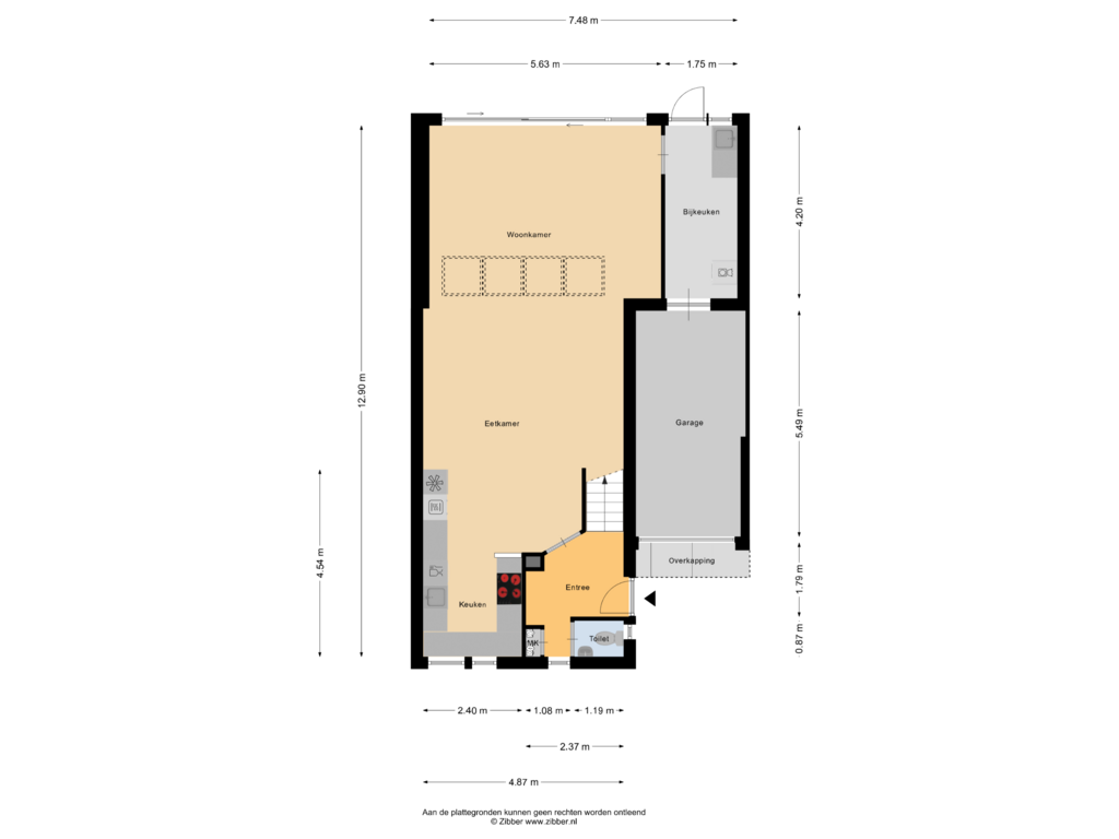 Bekijk plattegrond van Begane Grond van Zwanenstuck 19