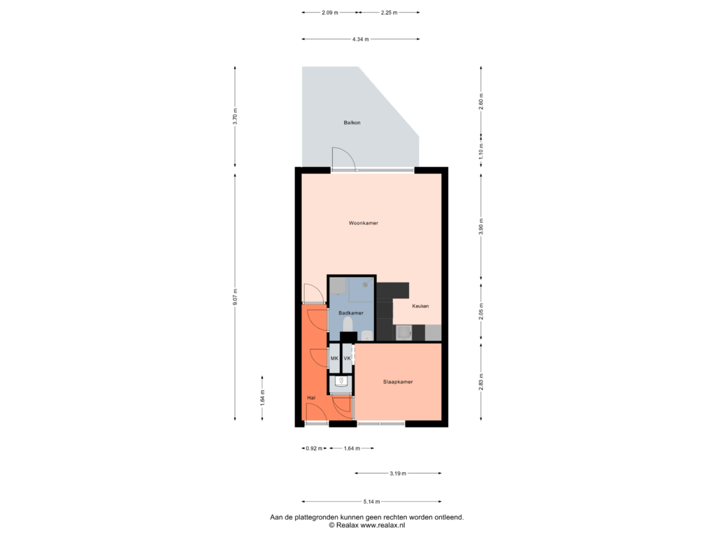 Bekijk plattegrond van Verdieping van Burgemeester Warnaarsstraat 10