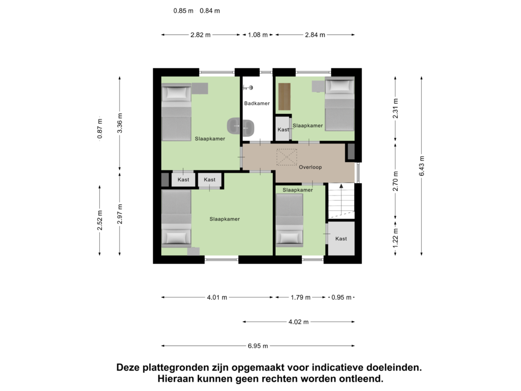 Bekijk plattegrond van Eerste verdieping van van Sasse van Ysseltstraat 34-A