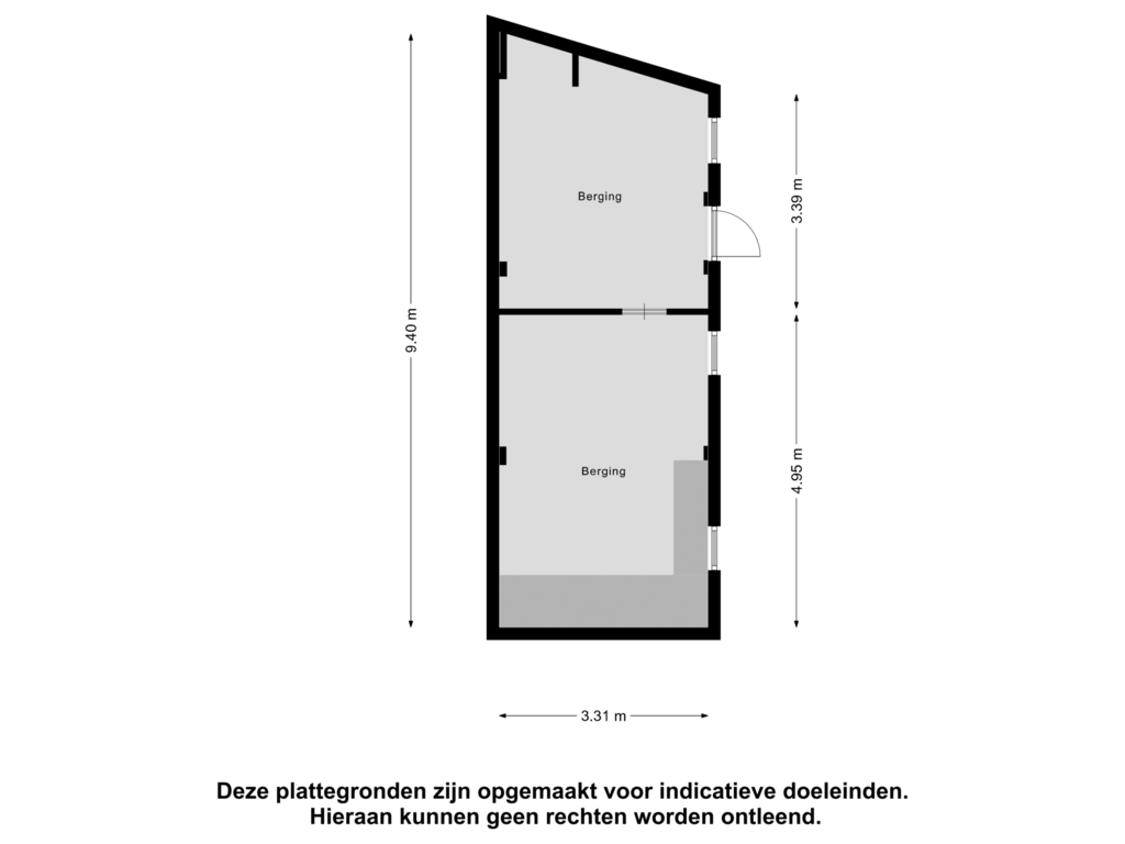 Bekijk plattegrond van Berging van van Sasse van Ysseltstraat 34-A