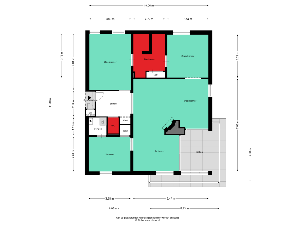 Bekijk plattegrond van Appartement van Bremlaan 10