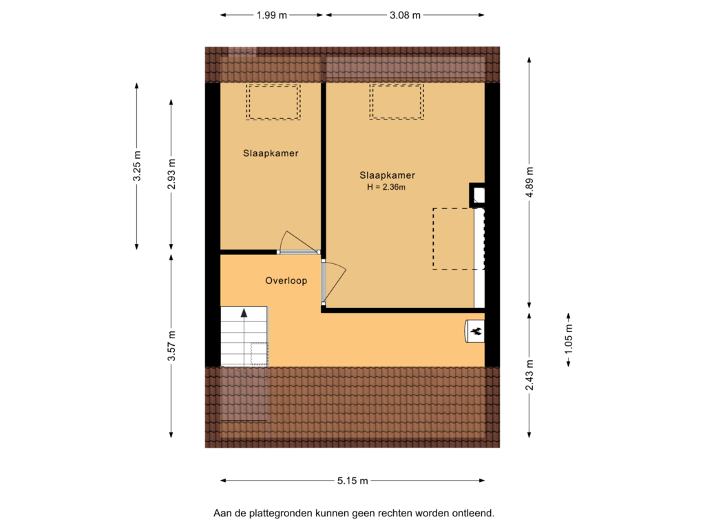 Bekijk plattegrond van 2e verdieping van de Linge 3