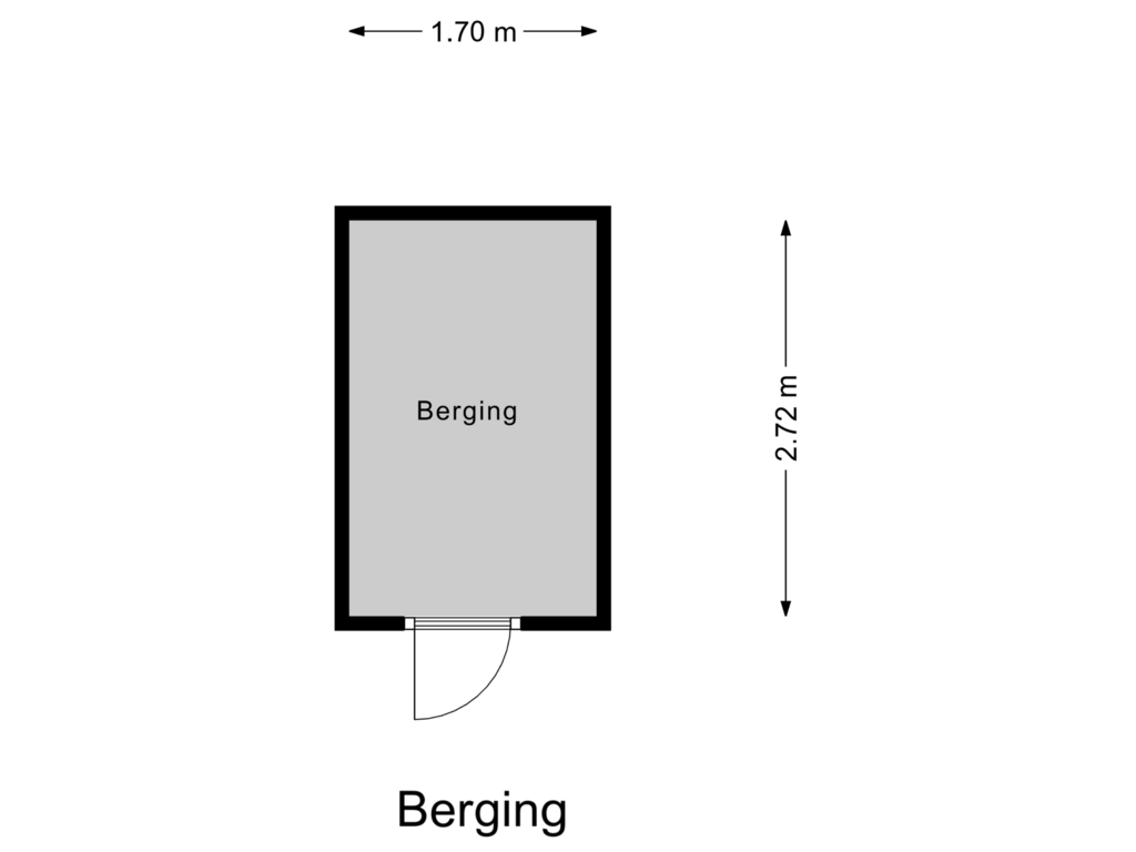 Bekijk plattegrond van Berging van Koningin Emmalaan 29-14