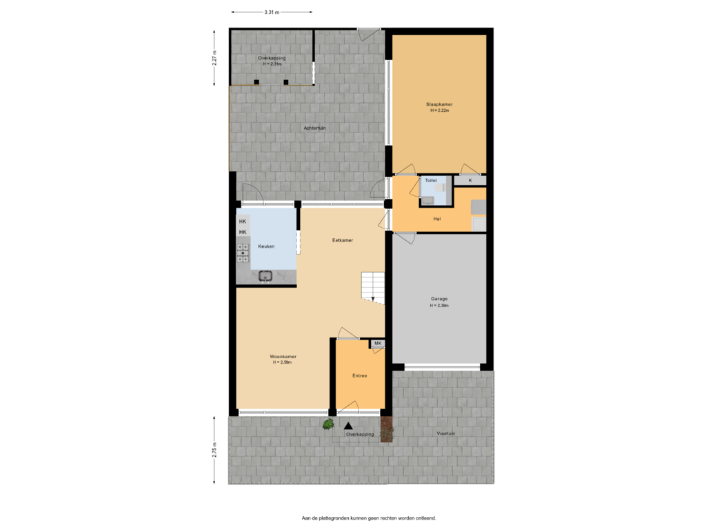 Bekijk plattegrond van Situatie van Kromwijkerkade 59-H