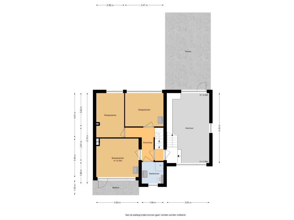 Bekijk plattegrond van 1e verdieping van Kromwijkerkade 59-H