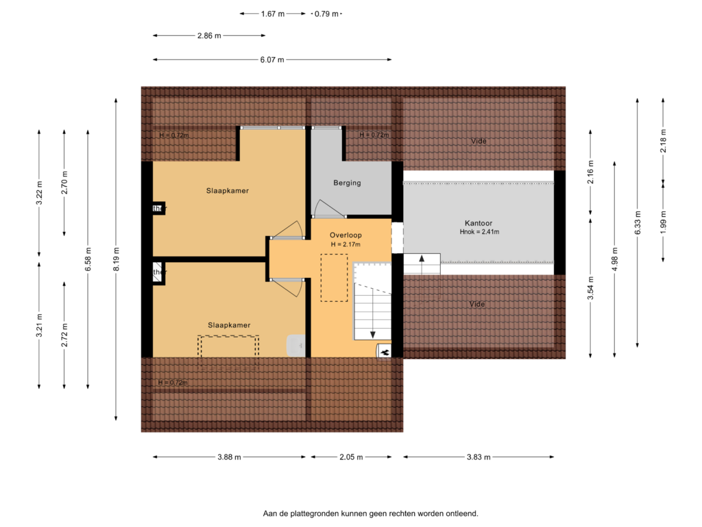 Bekijk plattegrond van Zolder van Kromwijkerkade 59-H