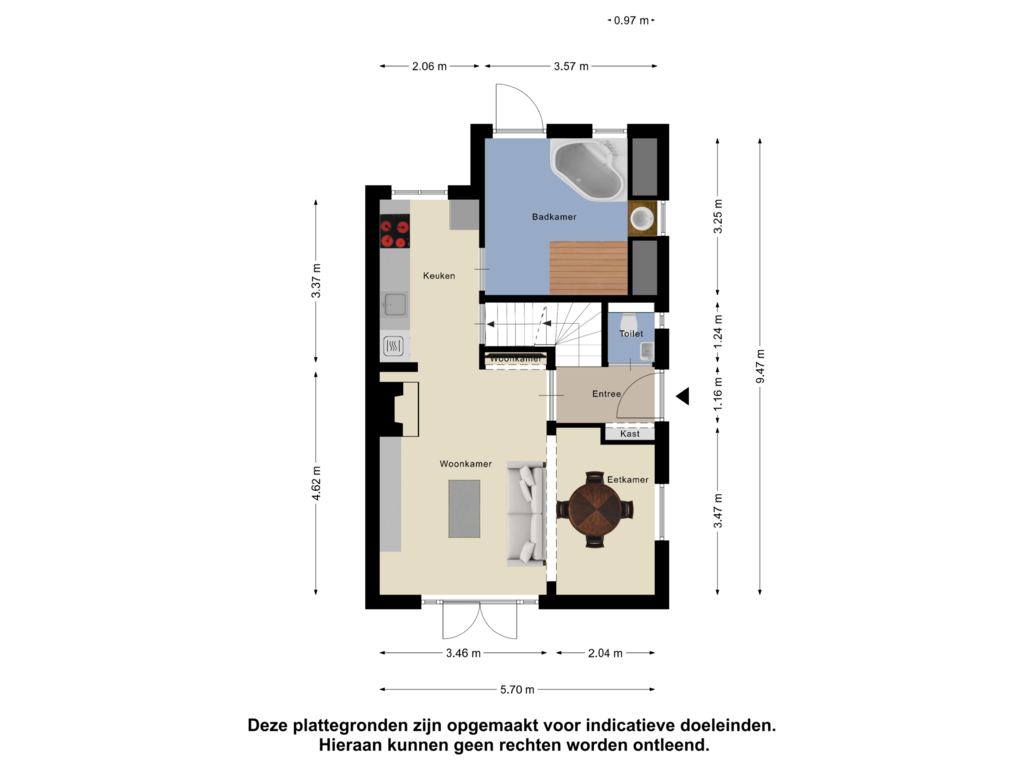 View floorplan of Begane Grond of Tweede Kooistraat 9