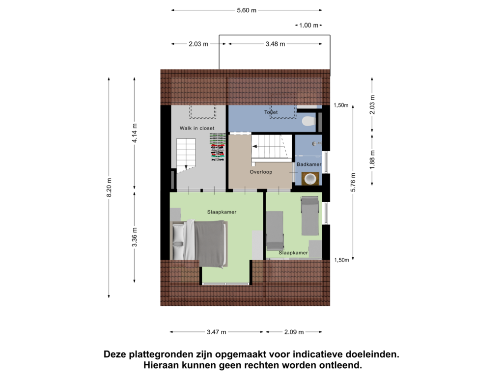 View floorplan of Eerste Verdieping of Tweede Kooistraat 9