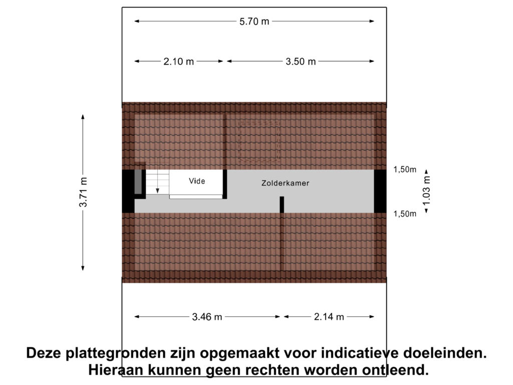 View floorplan of Tweede Verdieping of Tweede Kooistraat 9