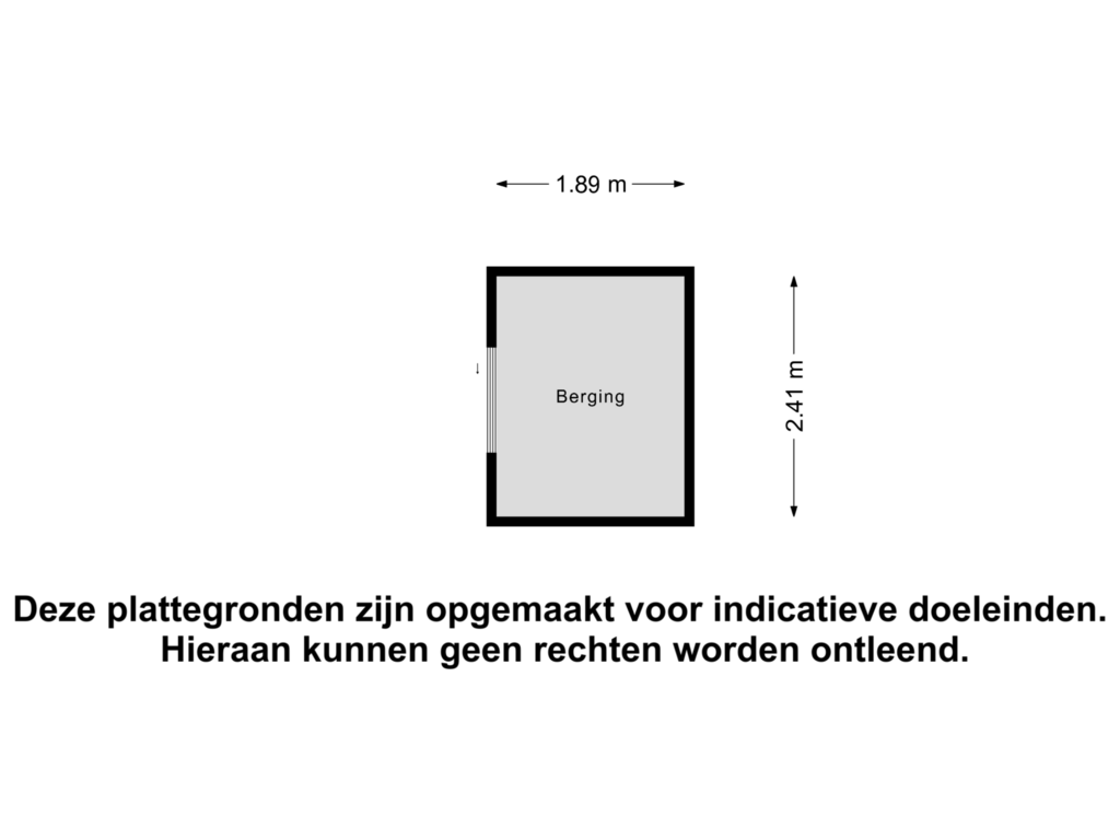 View floorplan of Berging of Tweede Kooistraat 9