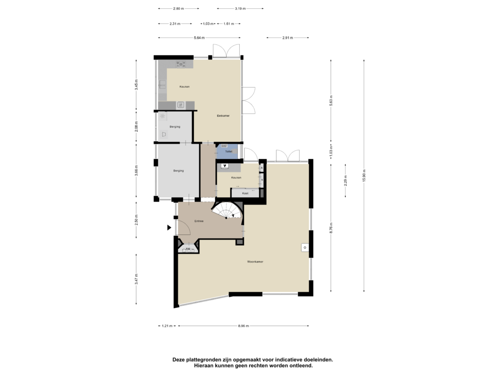 Bekijk plattegrond van Begane Grond van Noordweg 214