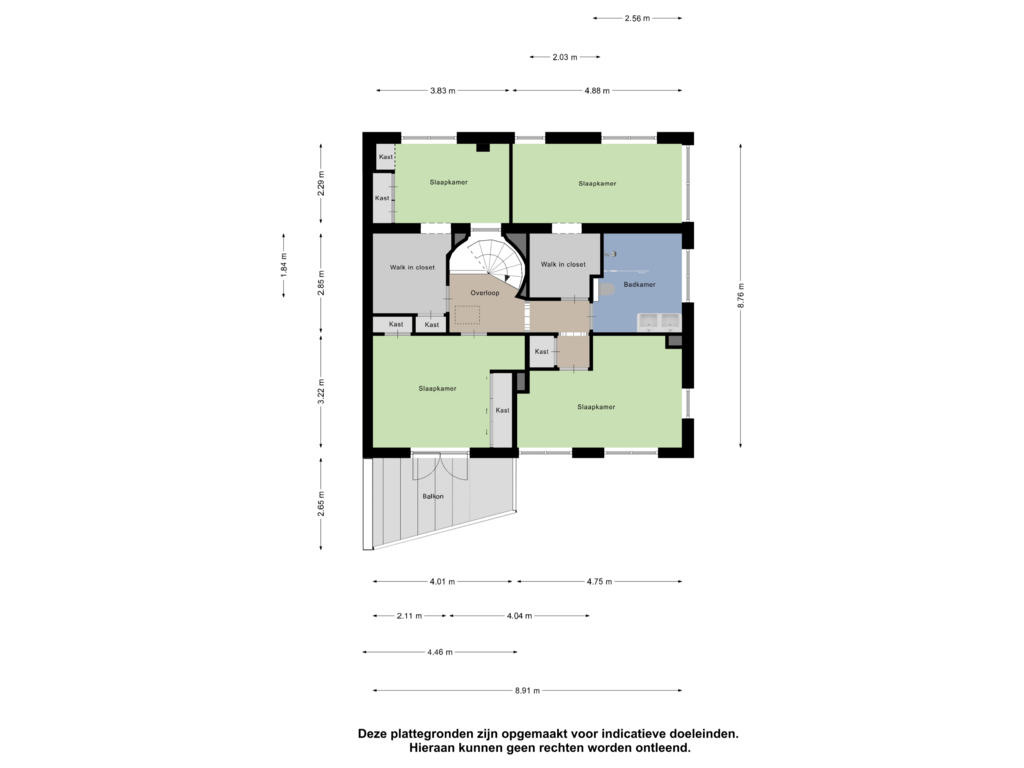 Bekijk plattegrond van Eerste Verdieping van Noordweg 214