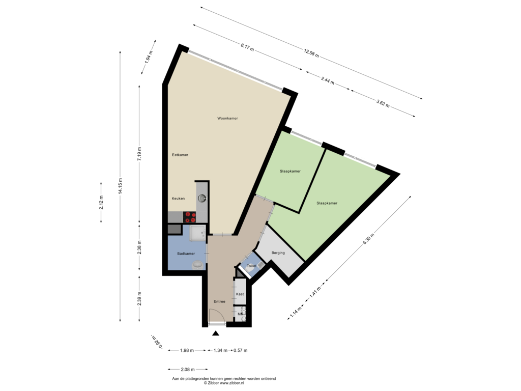 Bekijk plattegrond van Appartement van Oosterbakenpad 26