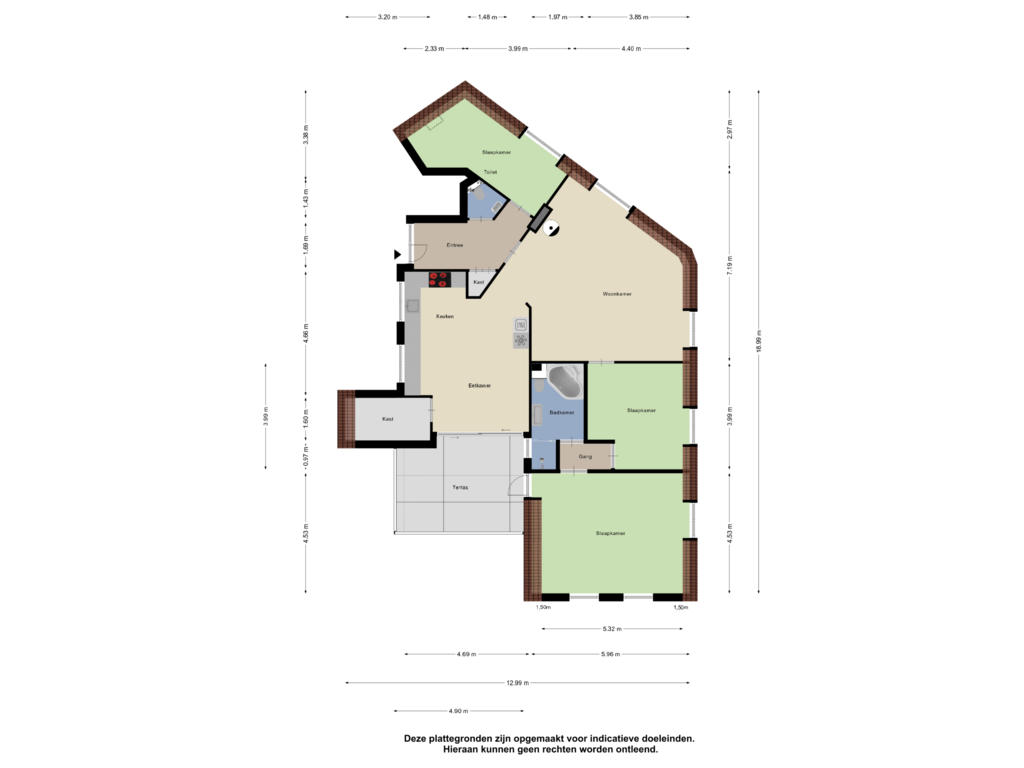 Bekijk plattegrond van Appartement van Marktstraat 16-A