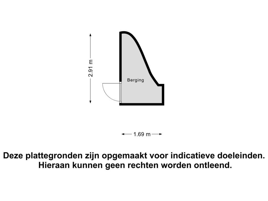 Bekijk plattegrond van Berging van Marktstraat 16-A