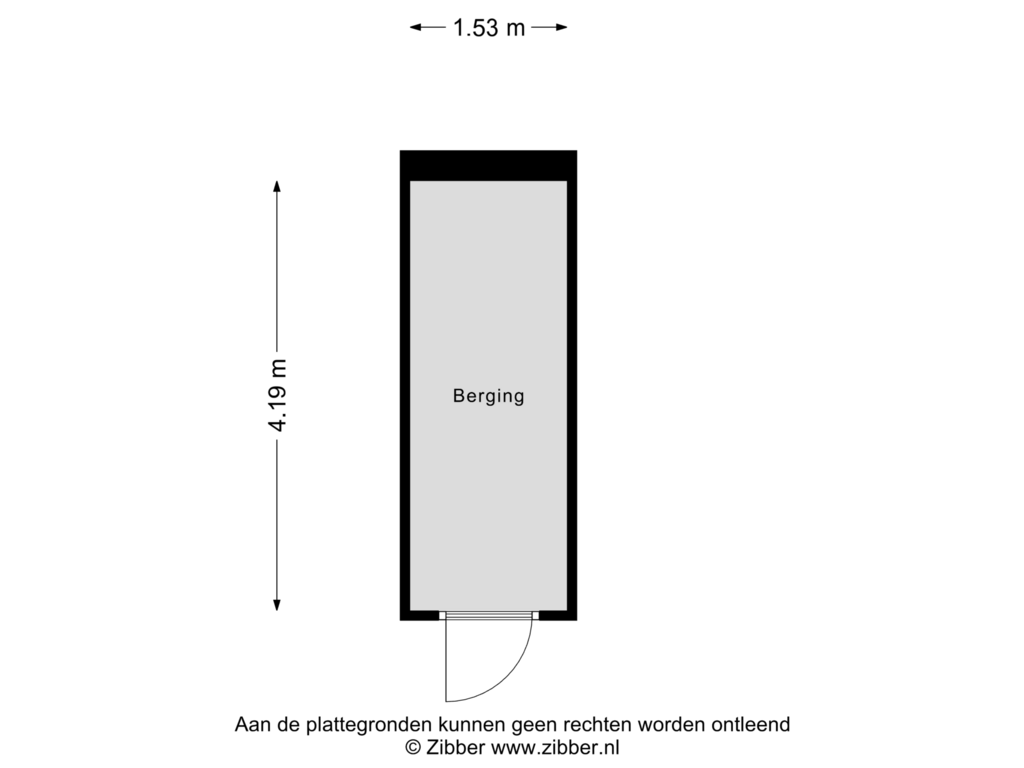 Bekijk plattegrond van Berging van Wilhelminastraat 13-12