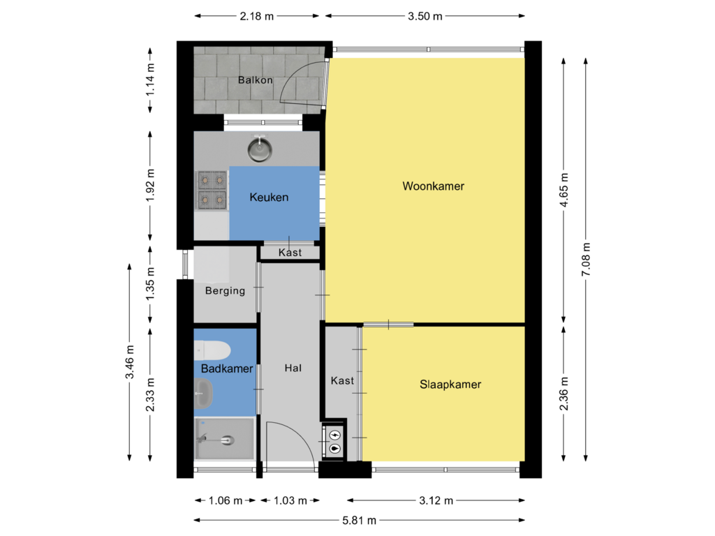 Bekijk plattegrond van Appartement van Daniël Noteboomstraat 38