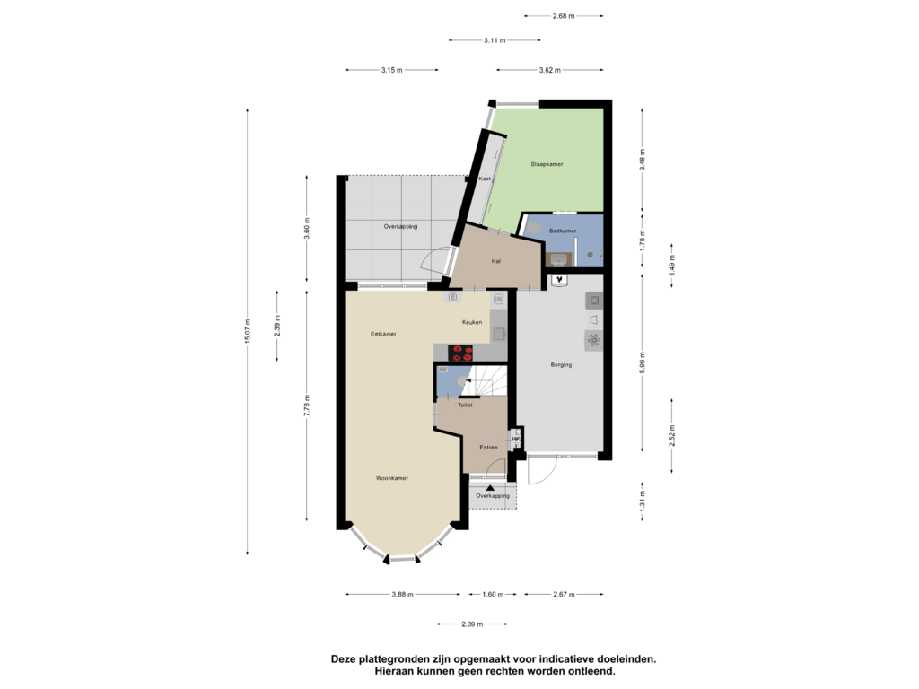 Bekijk plattegrond van Begane Grond van Dijkhof 3