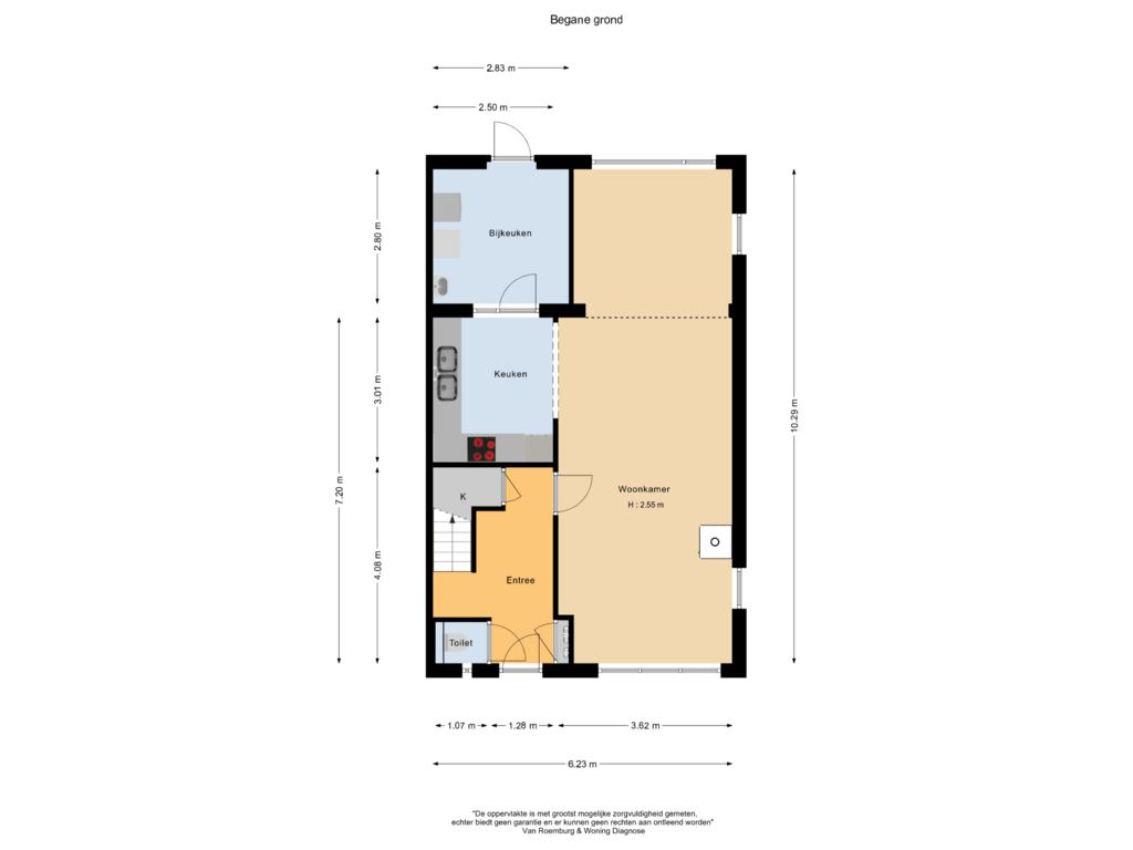 Bekijk plattegrond van Begane grond van Kallenbroekerweg 64