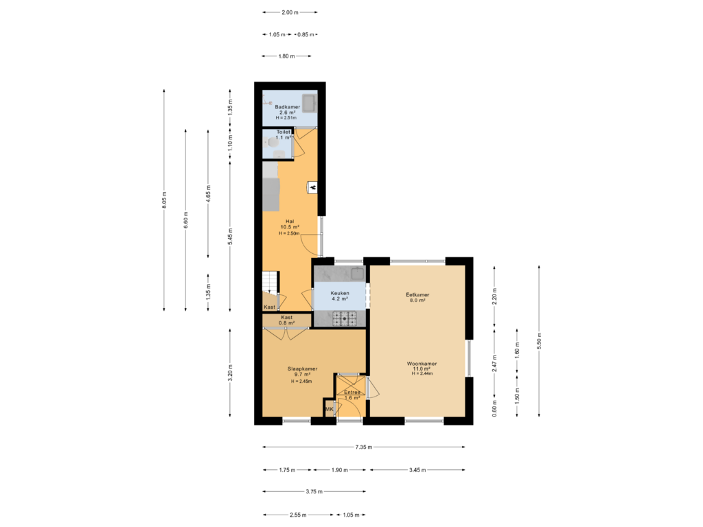 Bekijk plattegrond van Begane grond van Laskowskilaan 6