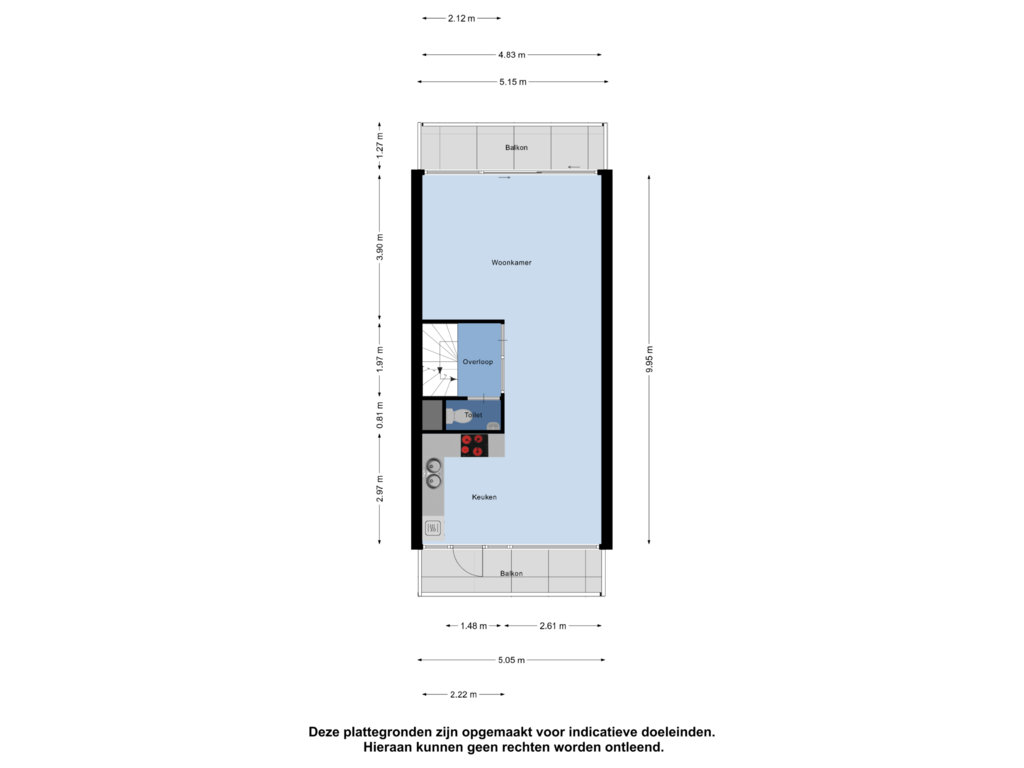 View floorplan of Eerste Verdieping of Aan de Kant 10