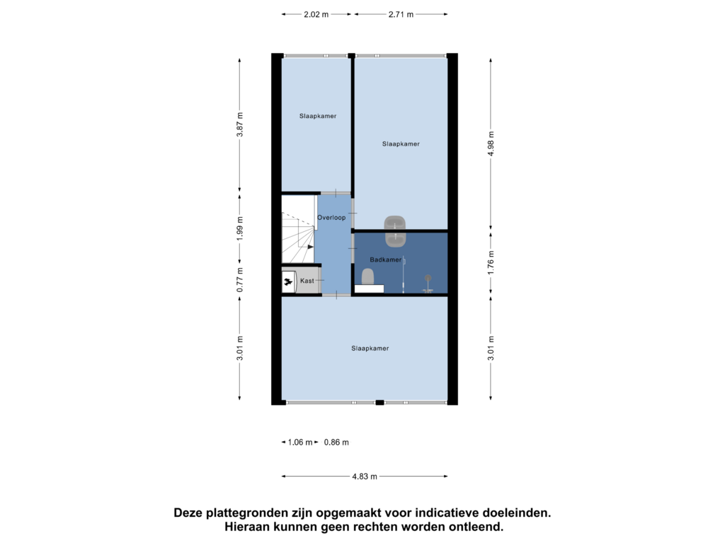 View floorplan of Tweede Verdieping of Aan de Kant 10