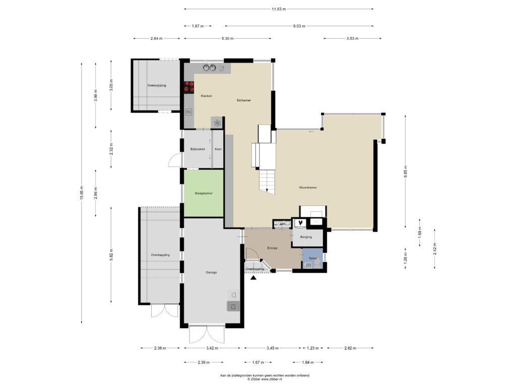 Bekijk plattegrond van Begane grond van Kleine Haarsekade 101