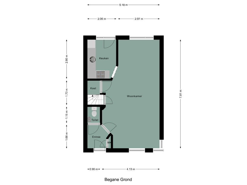 Bekijk plattegrond van Begane Grond van Sint Ursulahof 38