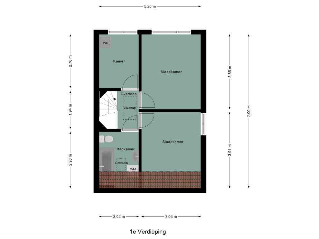 Bekijk plattegrond van 1e Verdieping van Sint Ursulahof 38