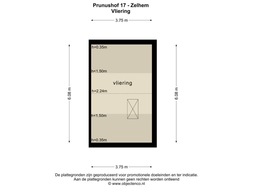 View floorplan of BERGING EERSTE VERDIEPING of Prunushof 17