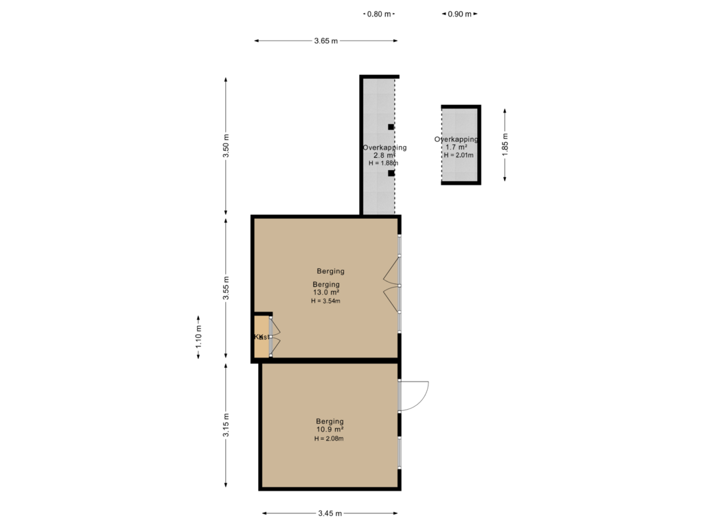 Bekijk plattegrond van Berging van Stationsstraat 1