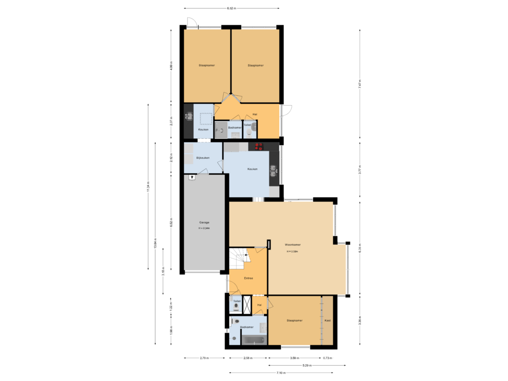 View floorplan of Begane grond of Meerkoethof 3