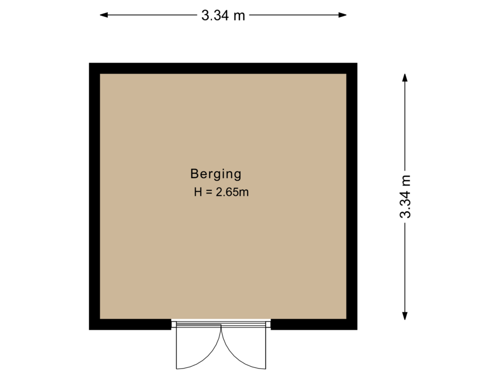 View floorplan of Berging of Meerkoethof 3