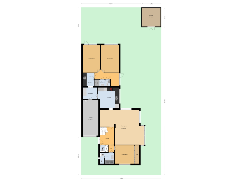 View floorplan of Situatie of Meerkoethof 3