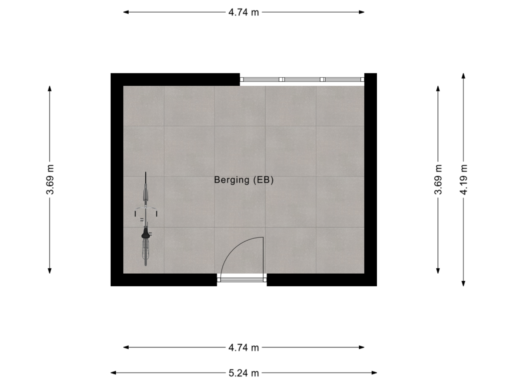 Bekijk plattegrond van Berging van Ruinerwoldstraat 21