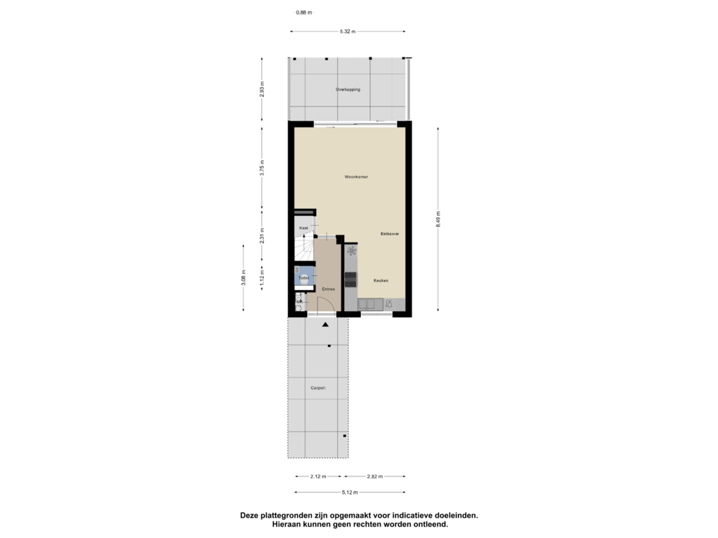 View floorplan of Begane Grond of Spinnekopmolenstraat 56