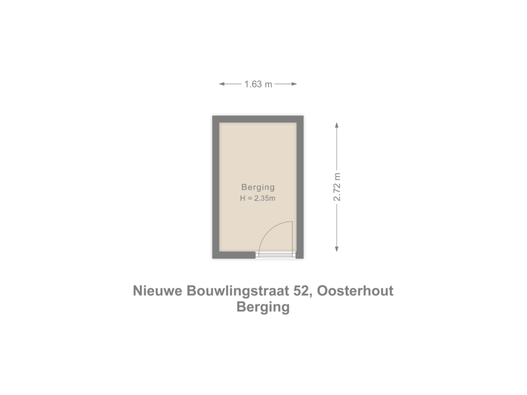 View floorplan of Berging of Nieuwe Bouwlingstraat 52