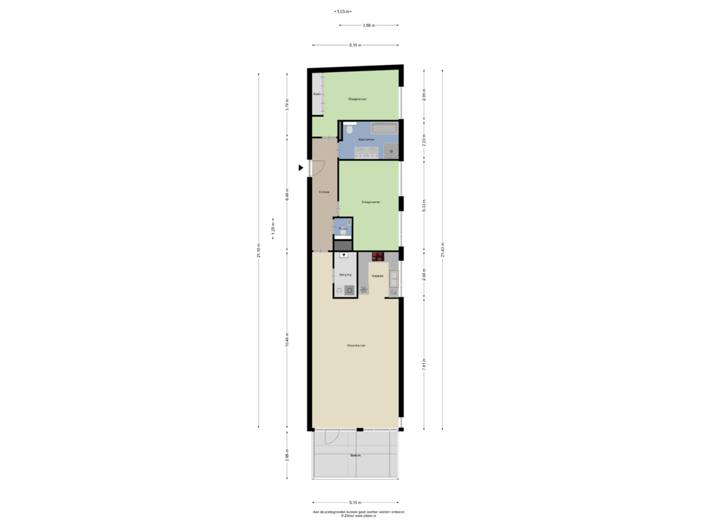 View floorplan of Appartement of Plantsoen Welgelegen 19