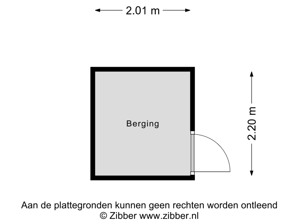 View floorplan of Berging of Plantsoen Welgelegen 19