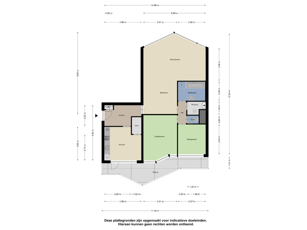 View floorplan of Appartement of Stuvesande 344