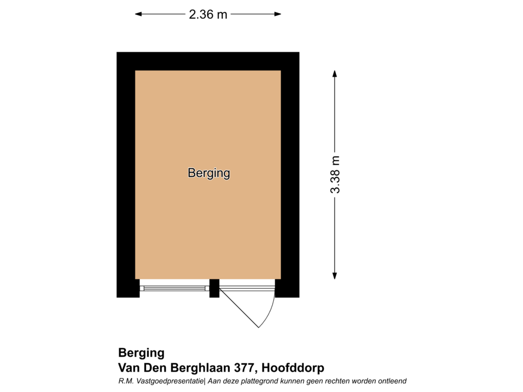 View floorplan of Berging of Van den Berghlaan 377