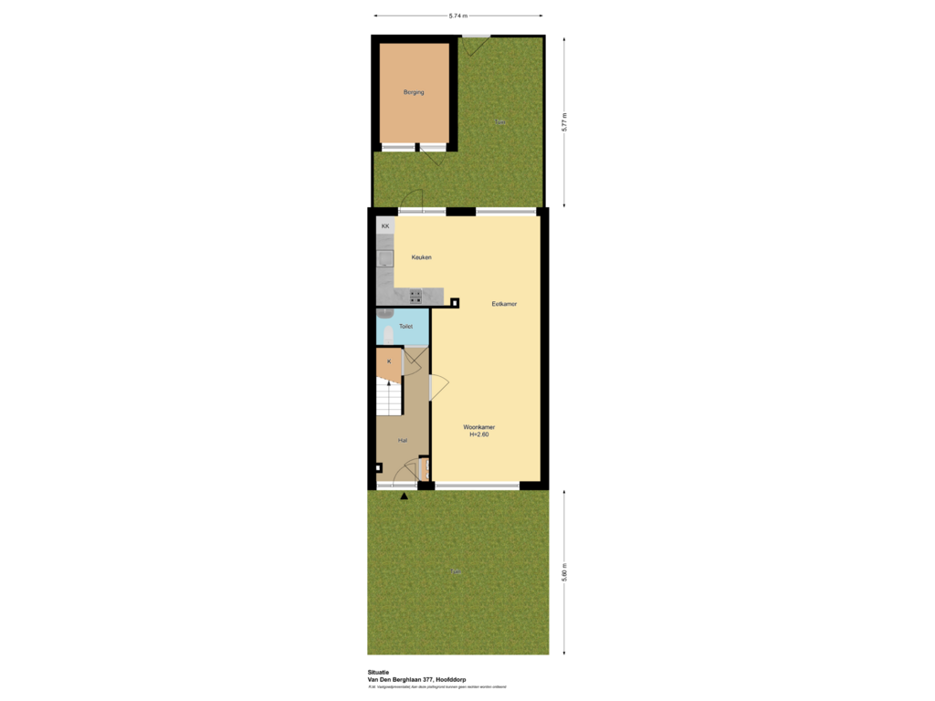 View floorplan of Situatie of Van den Berghlaan 377