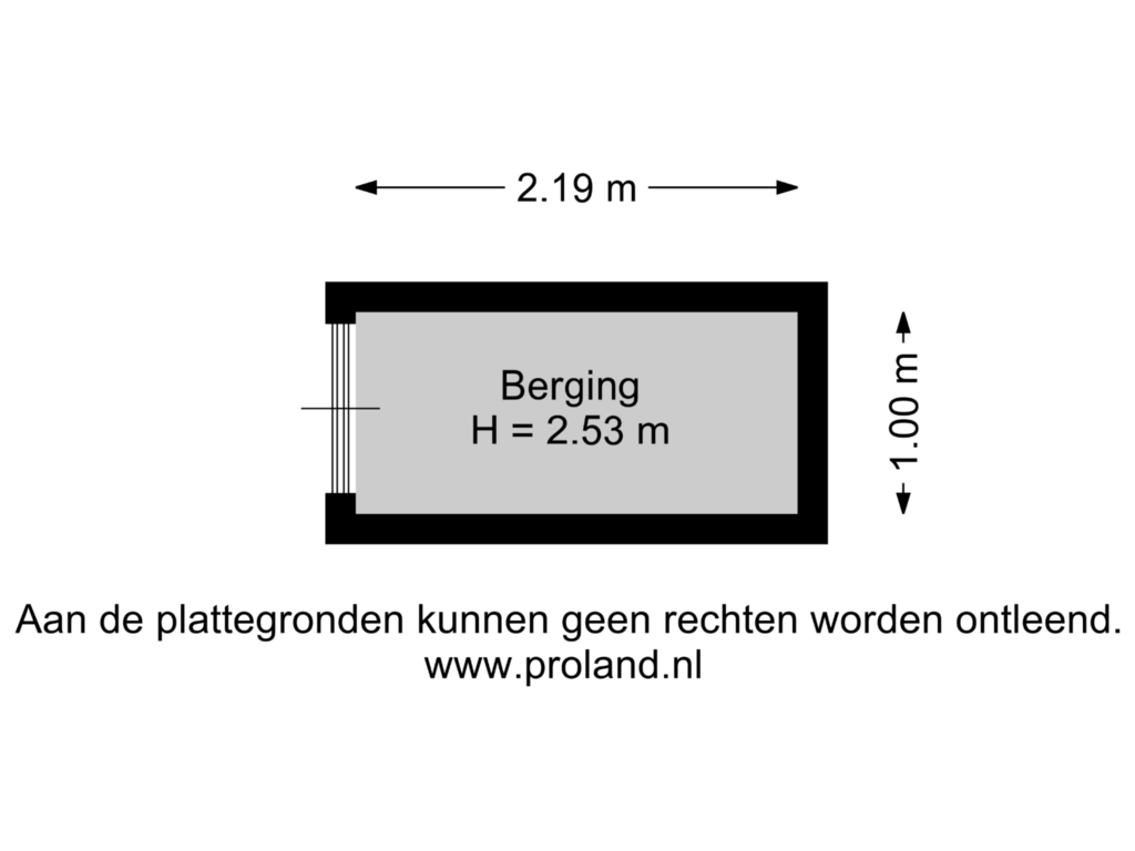 View floorplan of Berging of Noorderstraat 17-B