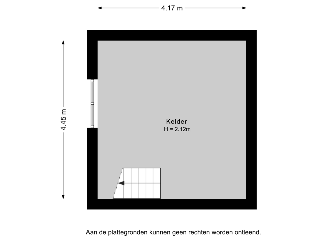 Bekijk plattegrond van Kelder van Herenstraat 105