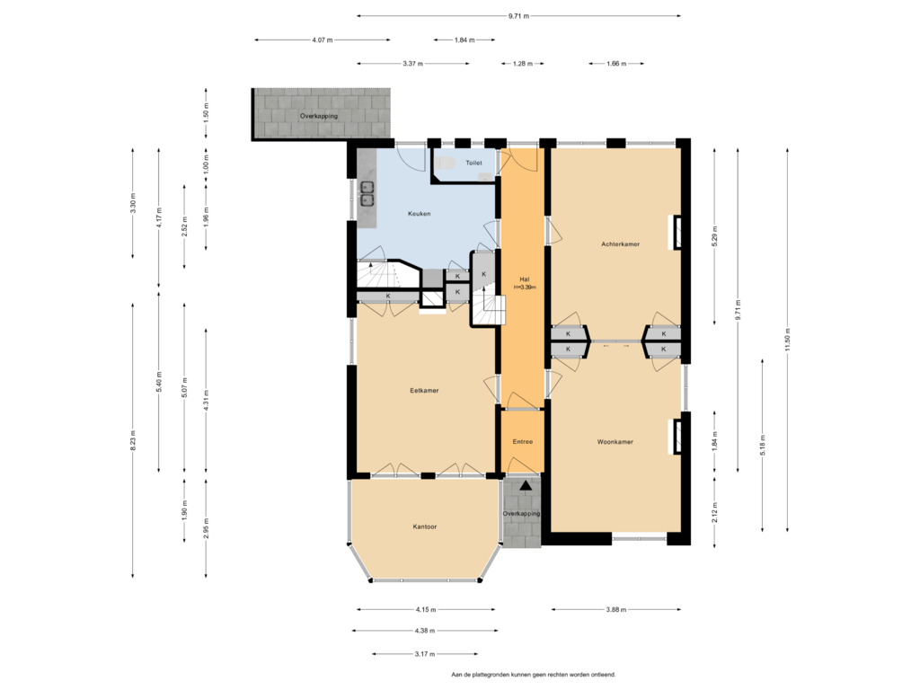 Bekijk plattegrond van Begane grond van Herenstraat 105