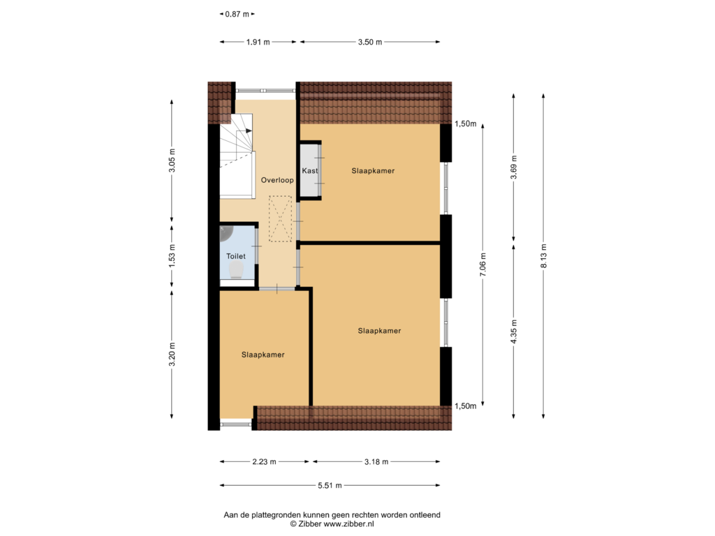 Bekijk plattegrond van Eerste Verdieping van Wilhelminastraat 9