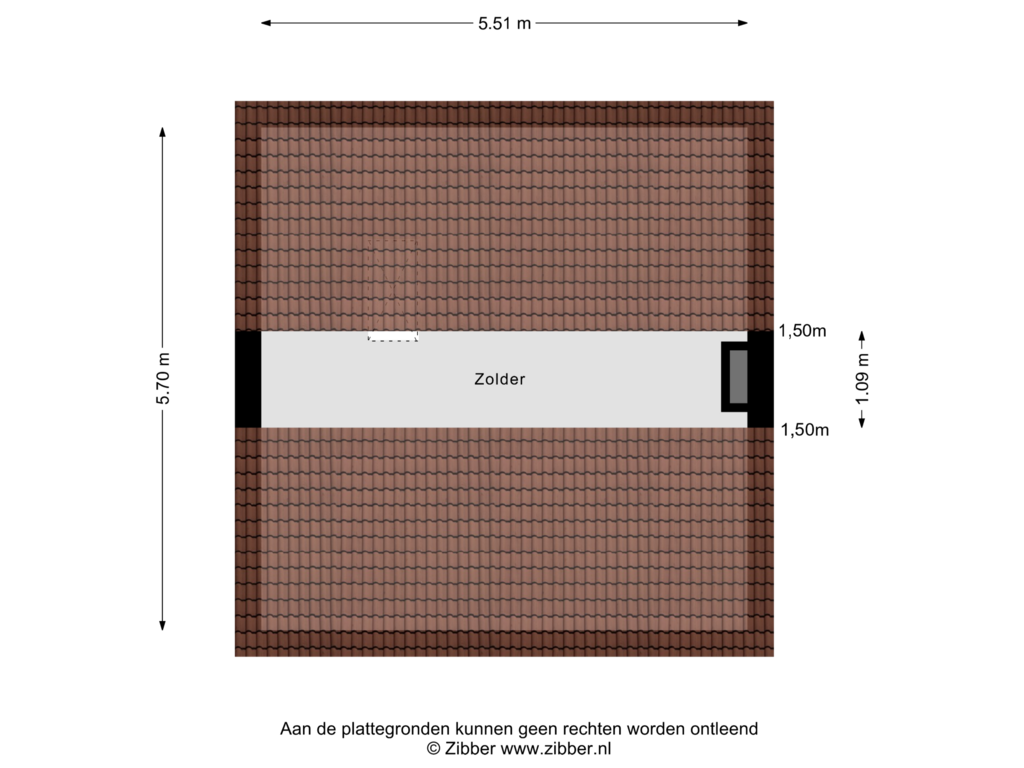 Bekijk plattegrond van Zolder van Wilhelminastraat 9